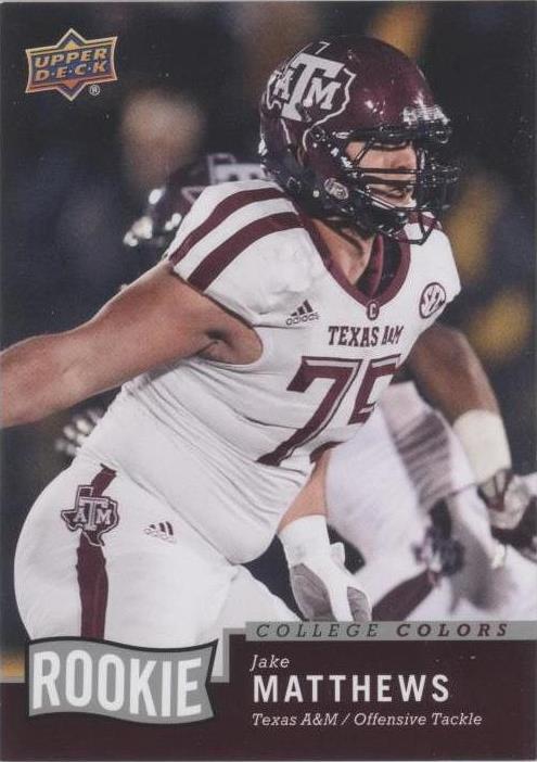 2014 Upper Deck College Colors Jake Matthews #23 - 1 of 2