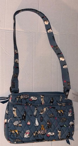 New Vera Bradley RFID Little Hipster Purse Crossbody Bag Cats Meow - Picture 10 of 14