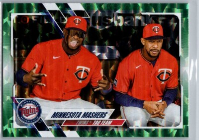 2021 Topps Update Green Foil /499 Veteran Combos Byron Buxton Miguel Sano #US248