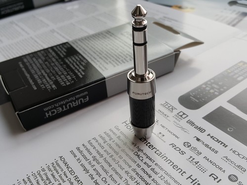 1x Furutech CF-763R 6.3mm Stereo Connector Carbon headphone Plug  Rhodium plated - Picture 1 of 3