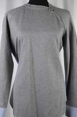 Tim Coppens Women's Pullover Blouse Size Small Viscose Blend Side Zip Casual Fun