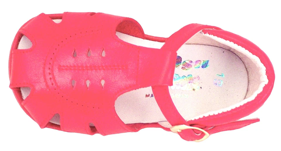 DE OSU - España - Sandalias de pescador de cuero rojo para bebés niñas/niños -Europeas -Talla 3-5 Foto 4 de 4