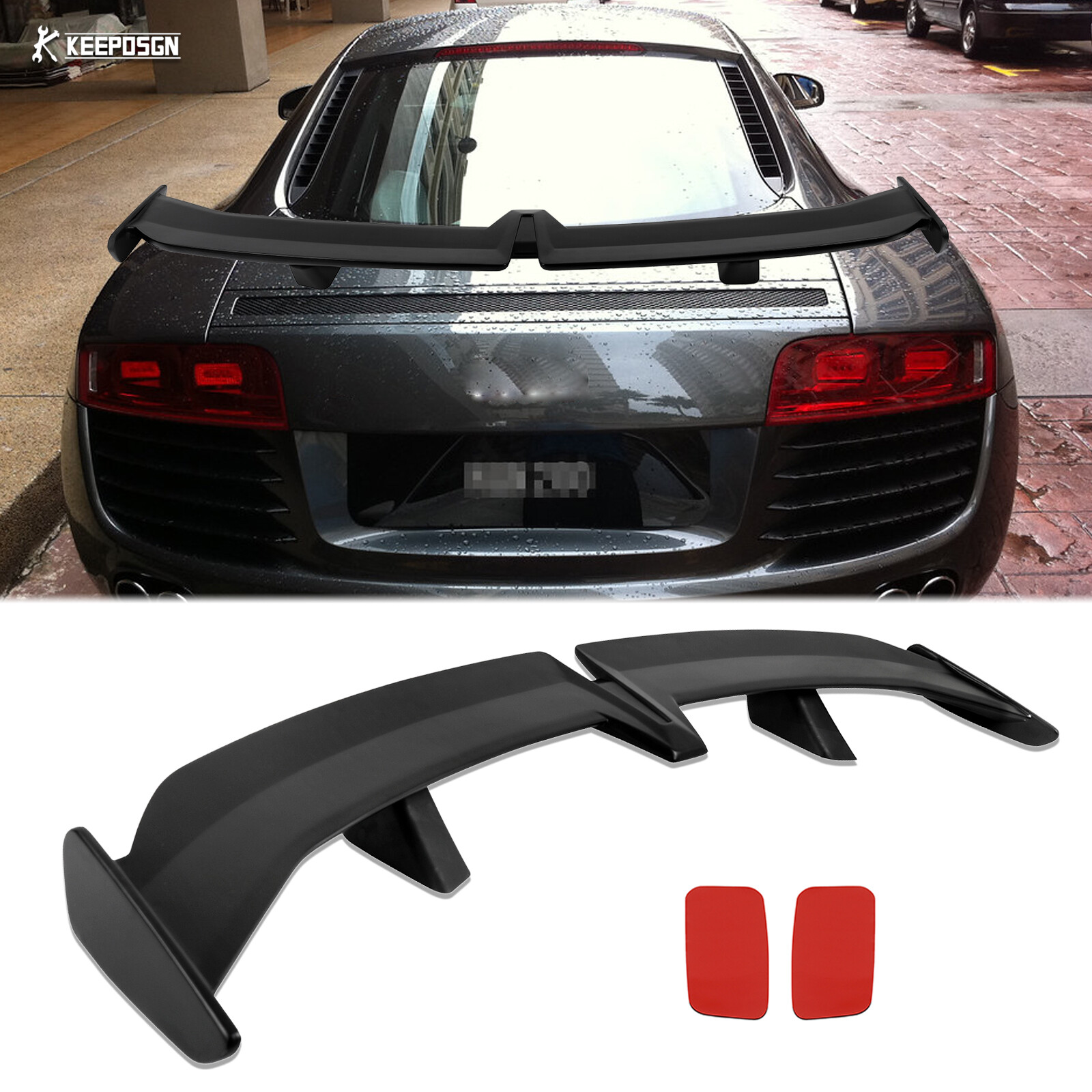 55" For Audi R8 S8 A8 RS8 Coupe Rear Trunk Spoiler Wing GT PRO Style Wing Matte