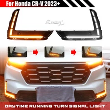 For Honda CR-V CRV 2023 2024 LED DRL Daytime Running Light Fog Lamp Turn Signal