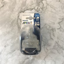 Philips Avent Medium Flow Anti-Colic Baby Bottle Nipple 3M  2 Pack 
