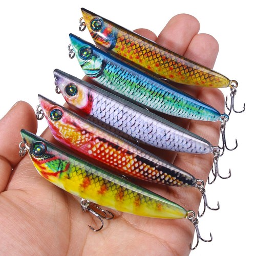Lote de 5 PIEZAS 8,5 cm/8,3 g Lápiz Pez Señuelo Hundimiento Cebo Duro Pesca Aborde Billera - Imagen 2 de 12