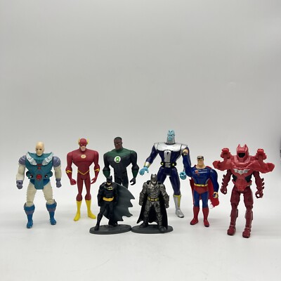 DC Comics Action Figure Toy Bundle Mixed Superman Batman Lex Flash Green Lantern