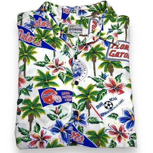 Florida Gators Shirt XXL Reyn Spooner Button Up Hawaiian Camp Rayon Vintage - Picture 6 of 6