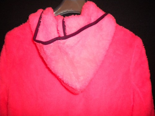 NWT SO GIRLS HOODED SHERPA JACKET COLOR SWEET MELON SIZE 16 LONG SLEEVE - Picture 3 of 3