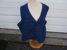 Vintage Wrangler Men's Western Demin Vest Size XXL 2XL