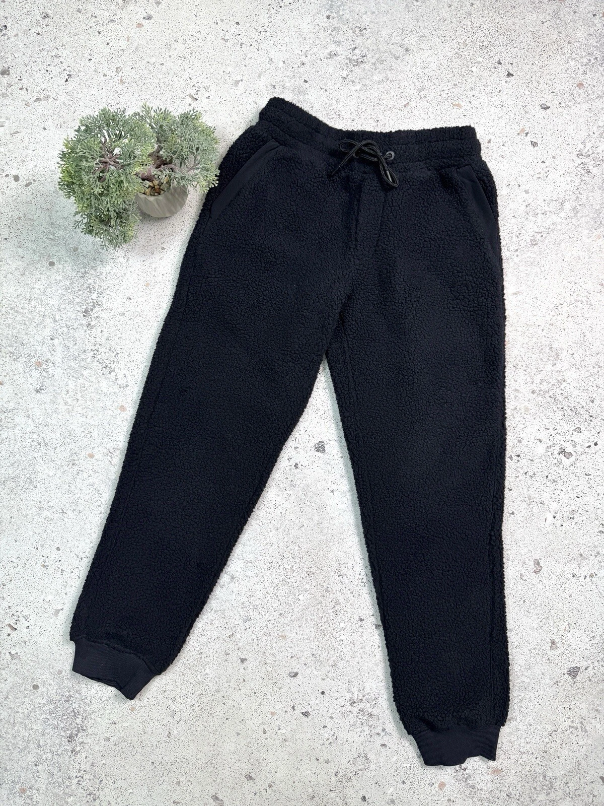 Folk Fleece Pants Joggers Blue Men Casual Streetwear Size L(3) Men