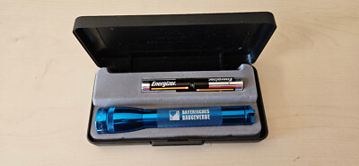 Mini MagLite - 2x AA Flashlight Taschenlampe, Schwarz mit Werbung: Bayerisches B