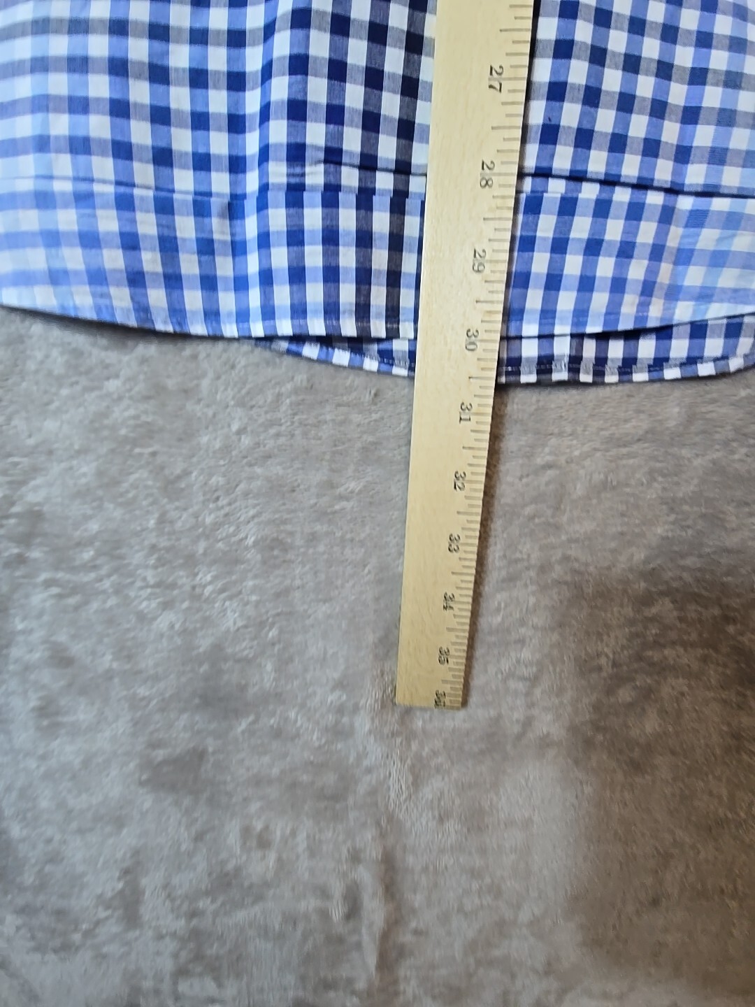 EXPRESS FITTED BLUE GINGHAM CHECK BUTTON DOWN SHI… - image 8