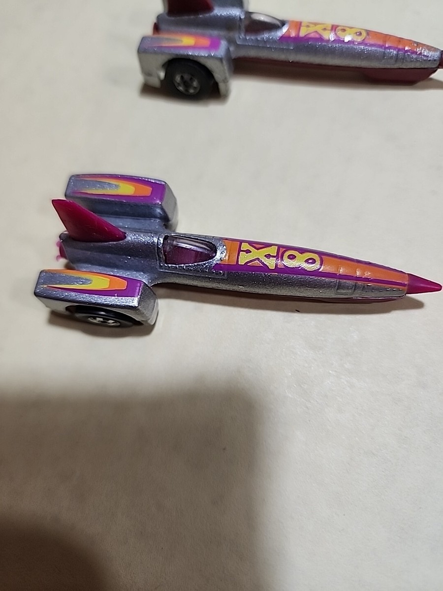 1986 Hot Wheels Tricar X8 Rocket Car Metalflake Silver Hong 1986 Hot Wheels Tricar X8 Rocket Car Metalflake Silver Hong