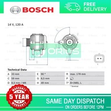 Fits Trafic Laguna Master Vivaro Movano Primastar V40 Bosch Alternator