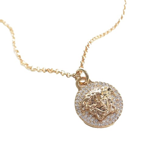 Auth Gianni Versace Necklace Gold Metal/Rhinestone - 56707i | eBay