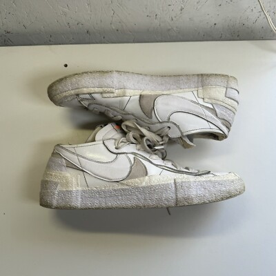 Size 9.5 - Nike Blazer Low x Sacai Shiny White 2022