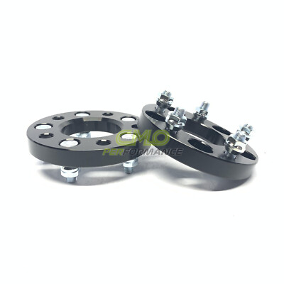 2pc 20mm Forged Wheel Spacers 5x114.3 12x1.25 Thread Anodized Black