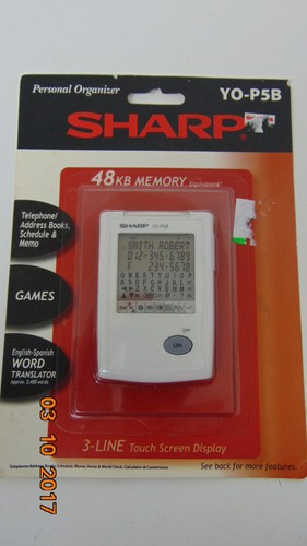 NEUF Vintage Sharp Personal Organisateur Modèle YO-P5B 48 Ko Mémoire - Photo 2 sur 5