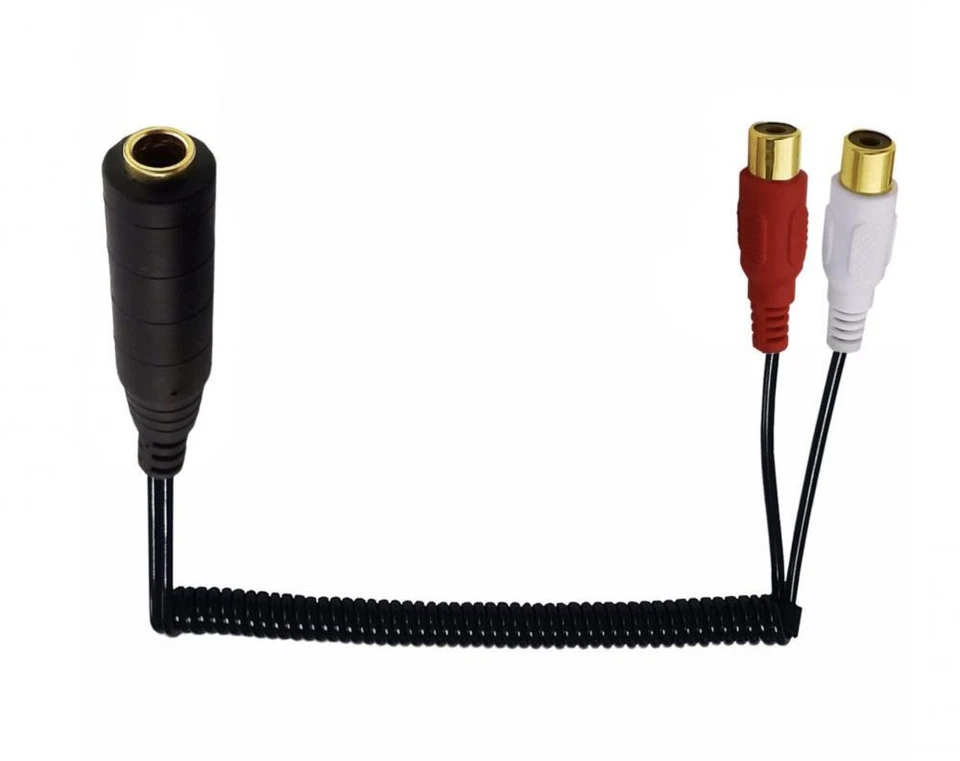 6.35mm to 2 x RCA Female Audio Cable Y Splitter For Mixer, Amplifiers - 0.3m - Image 2 of 3