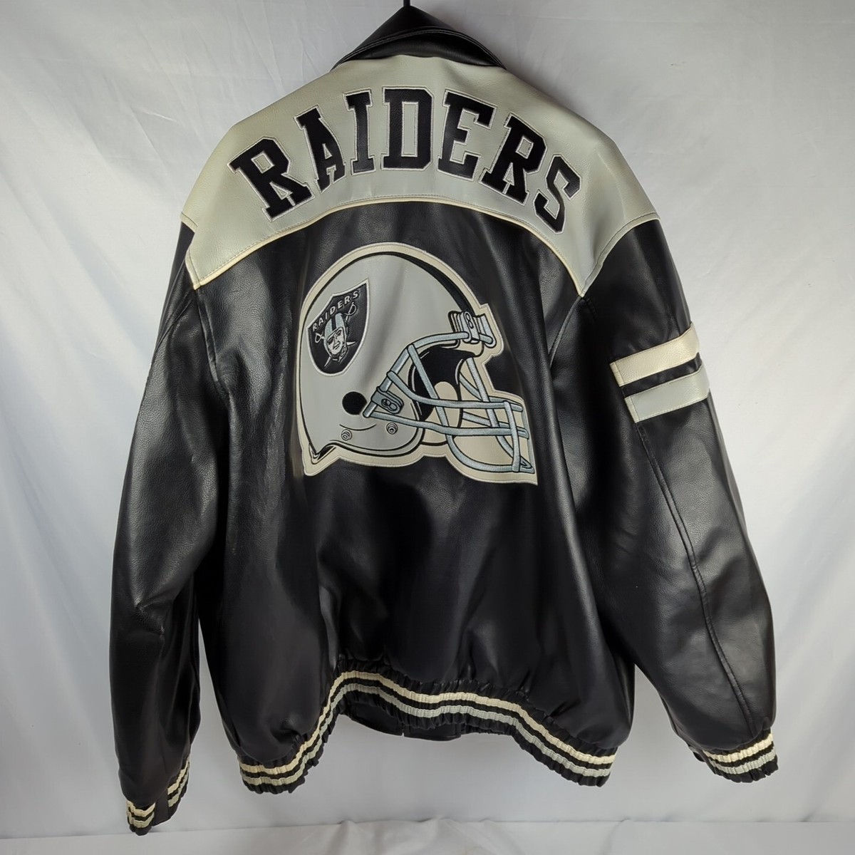 Vintage NFL Oakland Raiders Leather Jacket Coat Mens XXL 2XL Vintage NFL Oakland Raiders Leather Jacket Coat Mens XXL 2XL