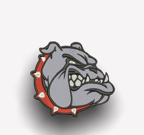 Bull Dog Aufnäher - Maskottchen Bügelbild Patch - Aufkleber zum Aufnähen - gestickt Patch - Bild 3 von 3