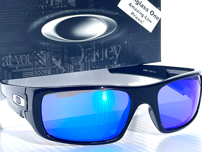 NEW OAKLEY CRANKSHAFT Shiny Black POLARIZED Galaxy Blue Lens