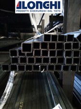 TUBOLARE FERRO ACCIAIO QUADRO 25X25X2 mm. BARRA PROFILO 6 PEZZI da 2 METRI