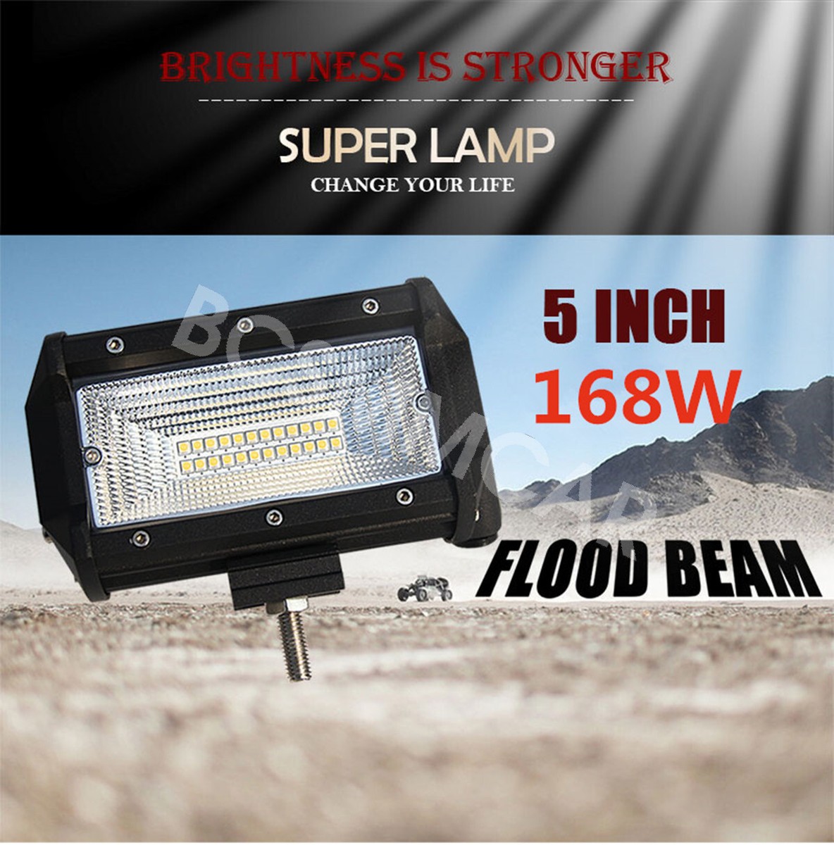 5 Inch 50W LED Driving Light, 5000LM Offroad Light IP67 Waterproof Round Work Light Spot Flood Combo for Wrangler, ATV, SUV, UTV, Trucks, Pickup, Golf
