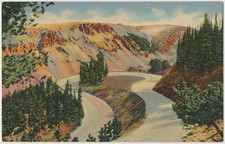 Mae West Curve on Rock Creek Switchbacks, Red Lodge - Cooke City Road, Montana 