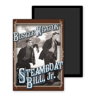 Dampfschiff Bill Jr 1928 Version 2 Filmplakat - Kühlschrankmagnet 54 x 78 mm