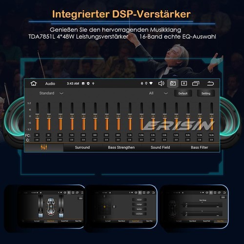 8 Kern Android 14 GPS Autoradio DAB+ CarPlay DSP für BMW E46 3er M3 Rover 75 MG - Bild 5 von 14