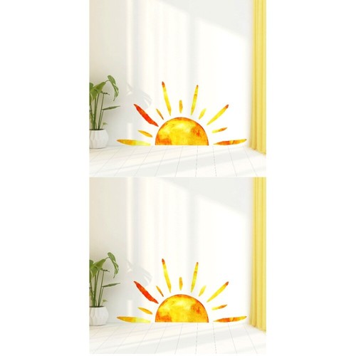 2 Stück Sonne Wandtattoo Boho Wandtattoo Kinder Tapete Wandaufkleber zum - Bild 10 von 12