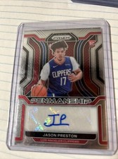 2021-22 Prizm Jason Preston Rookie Penmanship #RP-JPR