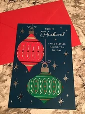 Christmas For My Husband So Blessed Having You 5”x7” Hallmark Greeting Card
