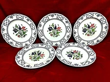 Johnson Brothers Provincial Set Of 5 Dinner Plates 9 3/4" Floral England