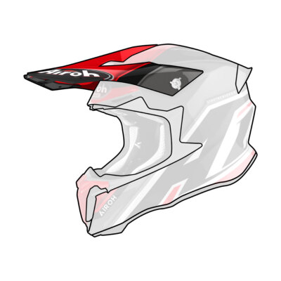 Airoh Twist 2.0 Shaken Glossy Red Helmet Frontline