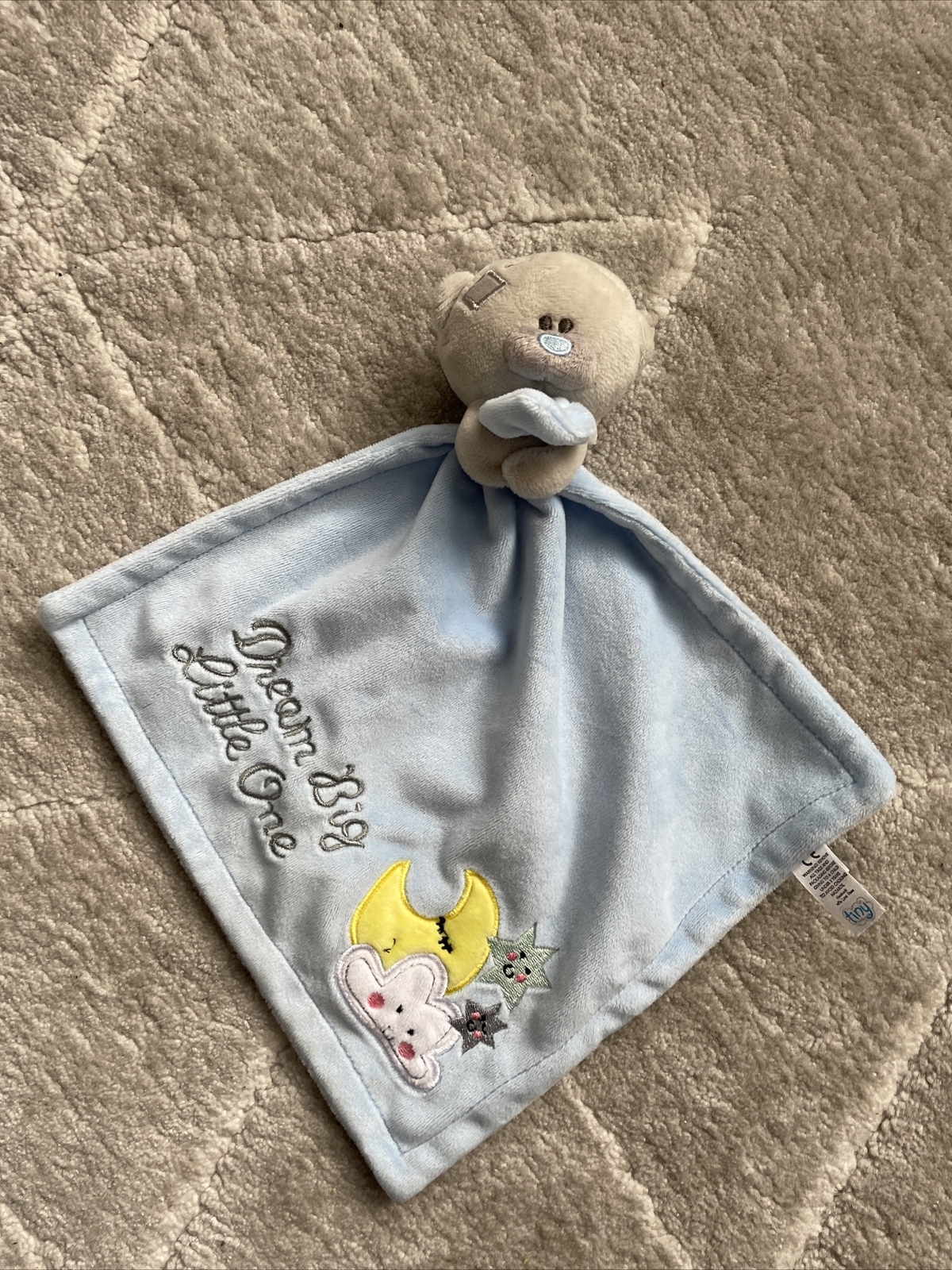 Tiny Tatty Teddy Blue Comforter Soother Blankie Blanket Dream Big Little One