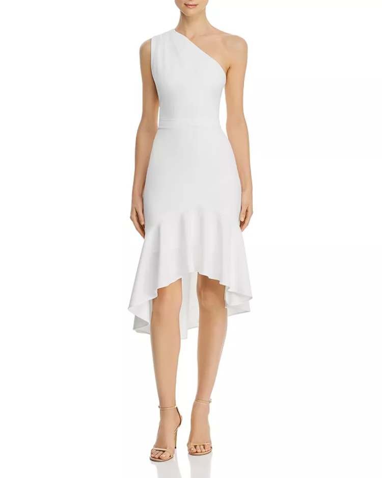 AQUA One-Shoulder Dress $228 Size 0 # 4NA 217 NEW
