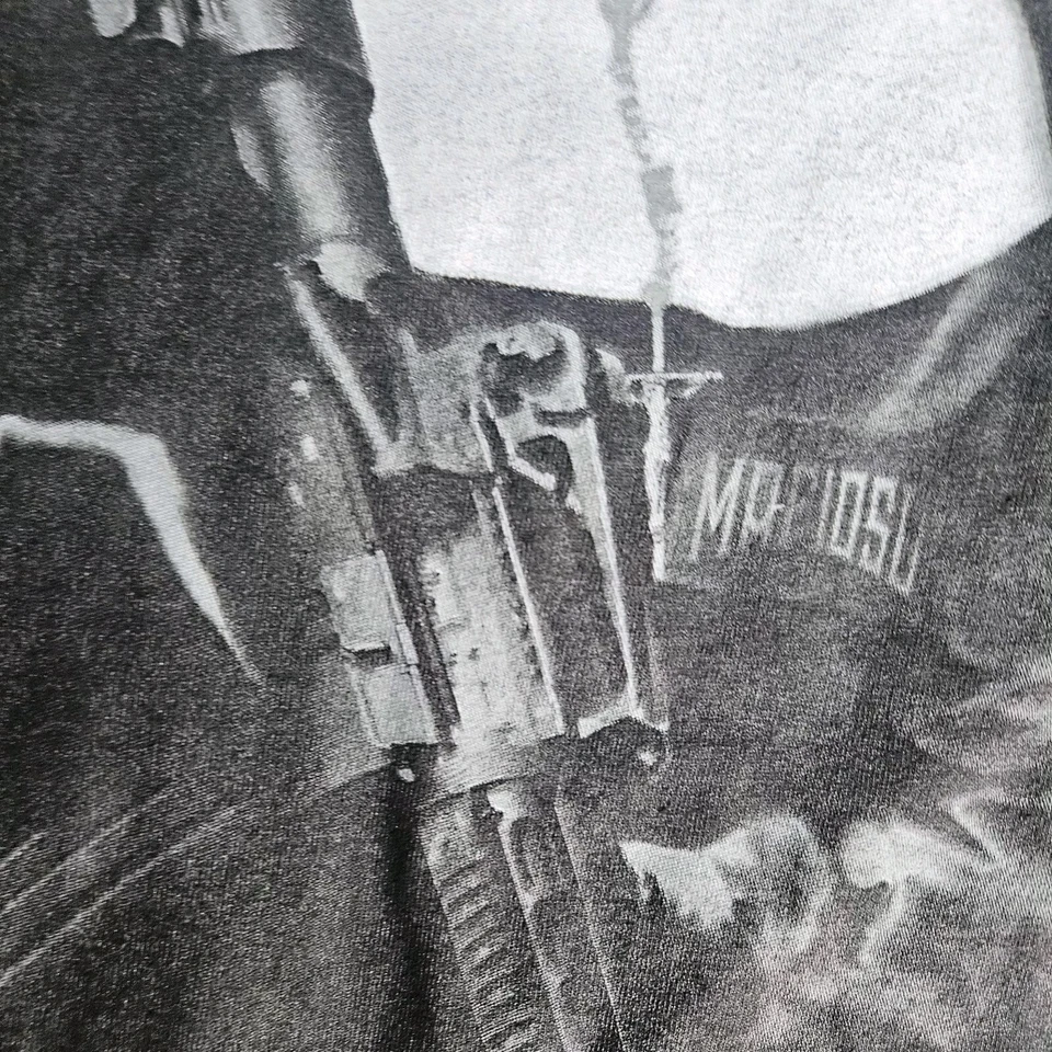 Camiseta Mafioso Usada Negra Envejecida Y Desteñida Talla L Foto 4 de 4