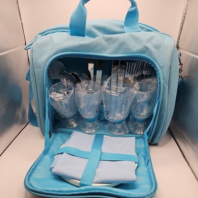 Concept Picknickkorb Umhängetasche für 4 Personen mit isolierter Gesäßtasche