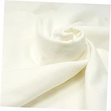 s 42"/43" 100% Cotton Flannel Solid Color Crafting Fabric Cut by the yard White