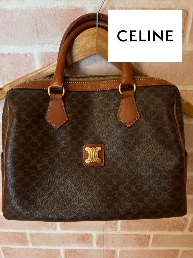 Vintage Celine Triomphe Macadam Print Bag Rare Dead Stock