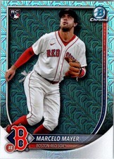 2025 Bowman Chrome Mega Box Mojo Refractor #39 - Marcelo Mayer (RC) - Red Sox