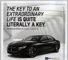 2014 Maserati Vintage Print Ad Ghibli Sedan Car