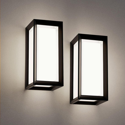 Outdoor Wall Sconce Lights 2Pack, Square LED Outdoor Wall Lights 18W, 3CCT Selec