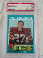 1971 Topps Pat Fischer #74 Cornerback RedSkins EX-MT 6