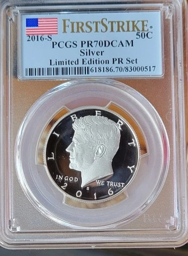 2016-S 50C Kennedy Silver Half Dollar PCGS PR70 DCAM Limited Edition PR Set