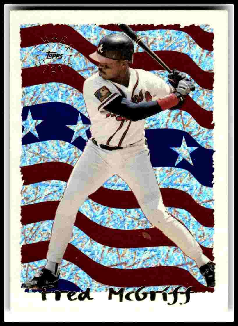 1995 Topps #4 Fred McGriff CyberStats Season in Review