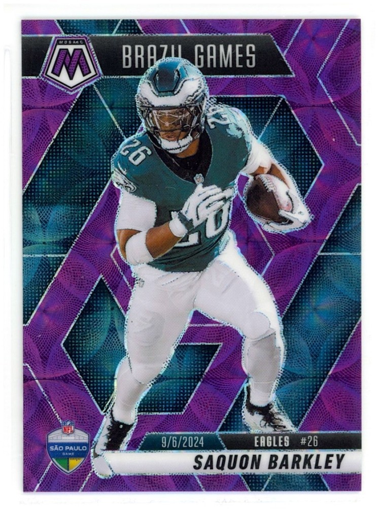 2025 Panini Mosaic Saquon Barkley #263 Purple Scope Brazil Games International